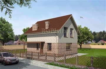 Кирпичный небольшой дом с мансардой К18-23