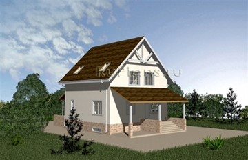 Каркасный дом с мансардой Ка18-34