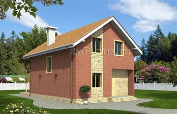Одноэтажный дом с мансардой К19-23