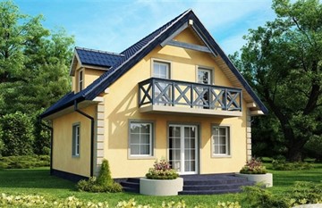 Одноэтажный дом с мансардой К19-22